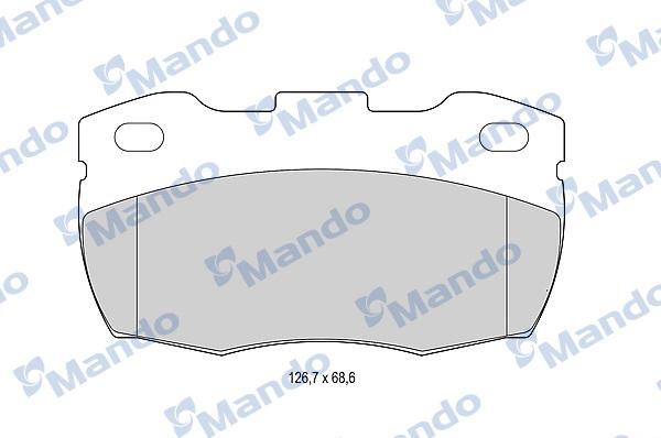 Mando MBF015007 - Гальмівні колодки, дискові гальма autocars.com.ua