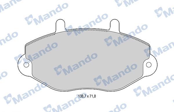 Mando MBF015010 - Гальмівні колодки, дискові гальма autocars.com.ua