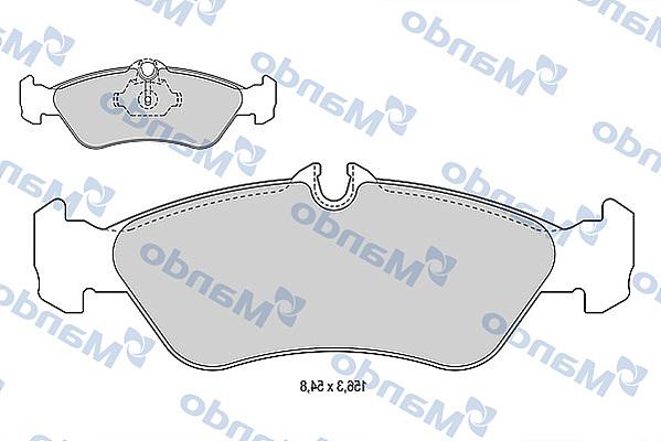 Mando MBF015013 - Гальмівні колодки, дискові гальма autocars.com.ua