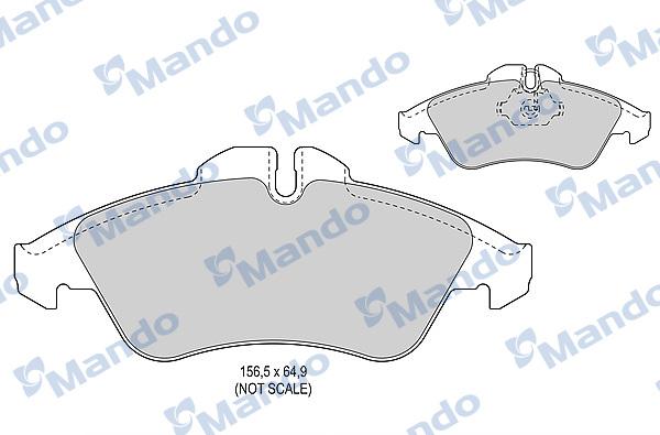 Mando MBF015014 - Гальмівні колодки, дискові гальма autocars.com.ua