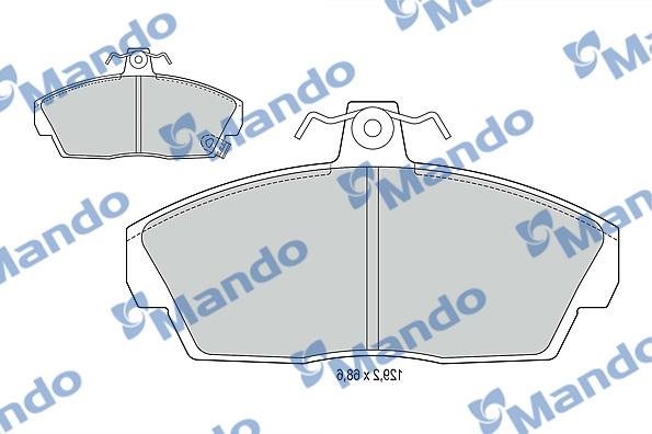 Mando MBF015019 - Гальмівні колодки, дискові гальма autocars.com.ua