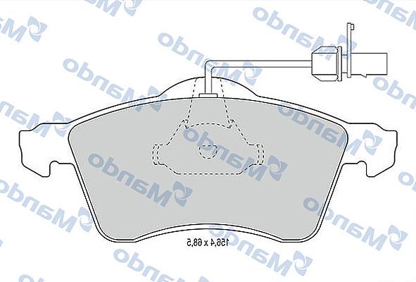 Mando MBF015022 - Гальмівні колодки, дискові гальма autocars.com.ua