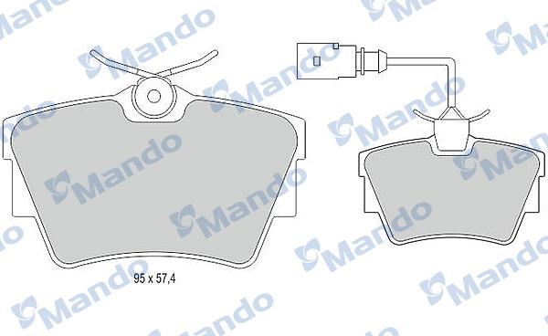 Mando MBF015023 - Тормозные колодки дисковые передние autocars.com.ua