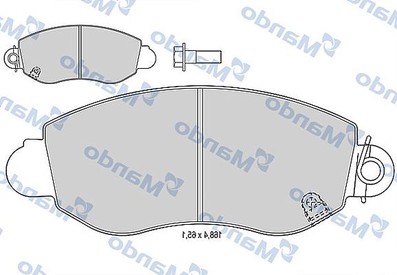 Mando MBF015024 - Гальмівні колодки, дискові гальма autocars.com.ua