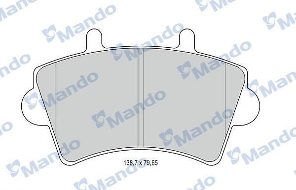 Mando MBF015025 - Гальмівні колодки, дискові гальма autocars.com.ua