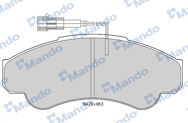 Mando MBF015028 - Тормозные колодки, дисковые, комплект avtokuzovplus.com.ua