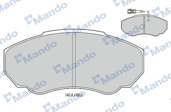 Mando MBF015029 - Гальмівні колодки, дискові гальма autocars.com.ua