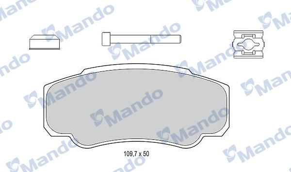 Mando MBF015030 - Тормозные колодки, дисковые, комплект avtokuzovplus.com.ua