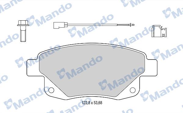 Mando MBF015035 - Гальмівні колодки, дискові гальма autocars.com.ua
