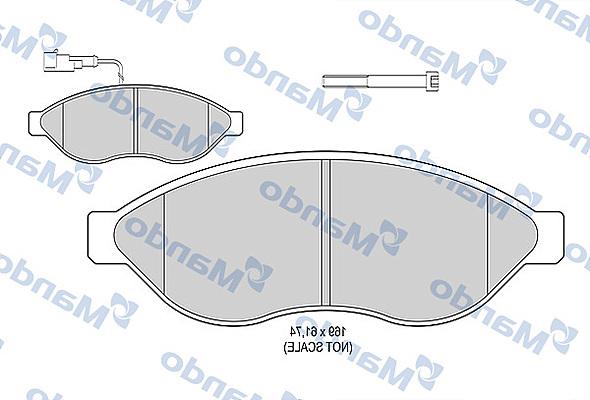 Mando MBF015036 - Гальмівні колодки, дискові гальма autocars.com.ua