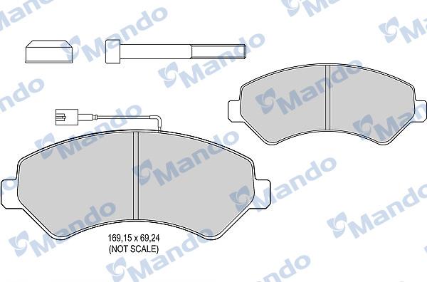 Mando MBF015039 - Гальмівні колодки, дискові гальма autocars.com.ua