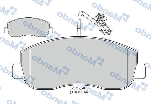 Mando MBF015042 - Гальмівні колодки, дискові гальма autocars.com.ua