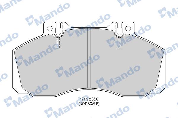 Mando MBF015049 - Гальмівні колодки, дискові гальма autocars.com.ua