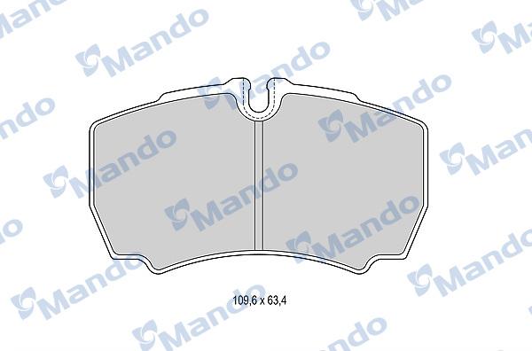 Mando MBF015050 - Гальмівні колодки, дискові гальма autocars.com.ua