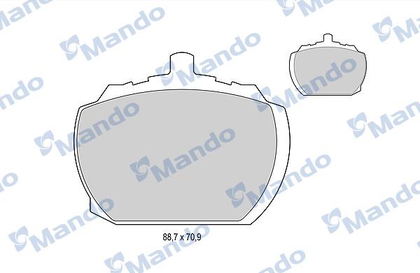 Mando MBF015054 - Гальмівні колодки, дискові гальма autocars.com.ua