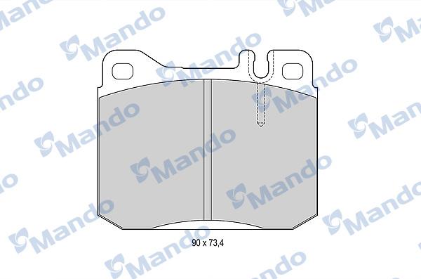 Mando MBF015058 - Тормозные колодки, дисковые, комплект avtokuzovplus.com.ua