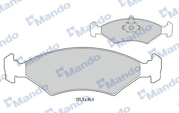 Mando MBF015059 - Тормозные колодки, дисковые, комплект avtokuzovplus.com.ua