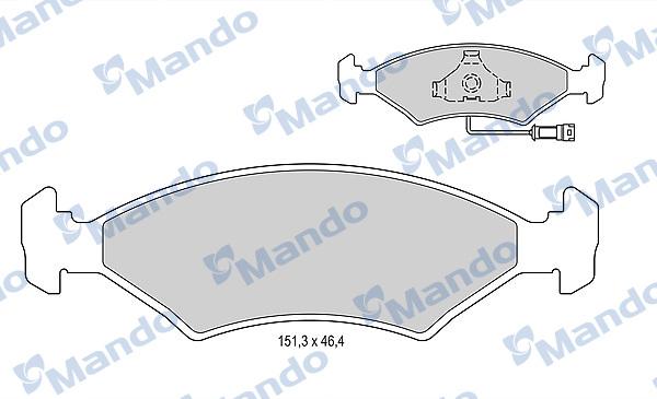 Mando MBF015062 - Тормозные колодки, дисковые, комплект avtokuzovplus.com.ua