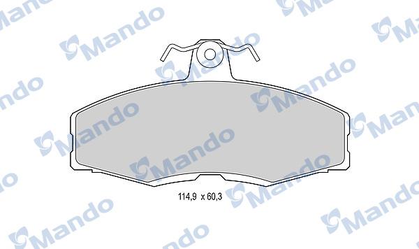 Mando MBF015063 - Тормозные колодки, дисковые, комплект avtokuzovplus.com.ua