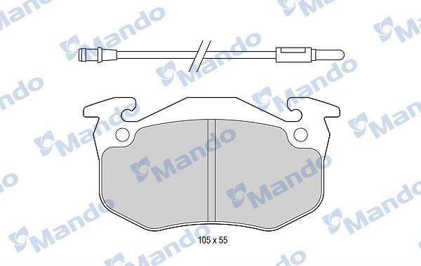 Mando MBF015065 - Тормозные колодки, дисковые, комплект avtokuzovplus.com.ua