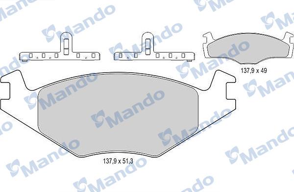 Mando MBF015068 - Гальмівні колодки, дискові гальма autocars.com.ua