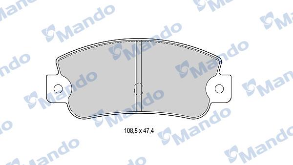 Mando MBF015072 - Гальмівні колодки, дискові гальма autocars.com.ua