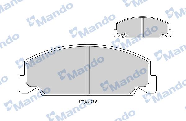 Mando MBF015077 - Гальмівні колодки, дискові гальма autocars.com.ua