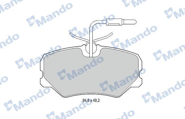 Mando MBF015082 - Тормозные колодки, дисковые, комплект avtokuzovplus.com.ua