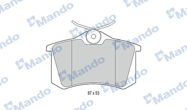Mando MBF015083 - Гальмівні колодки, дискові гальма autocars.com.ua