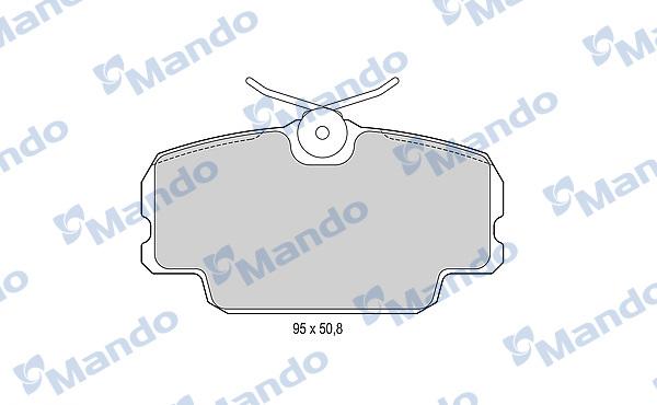 Mando MBF015084 - Тормозные колодки, дисковые, комплект avtokuzovplus.com.ua