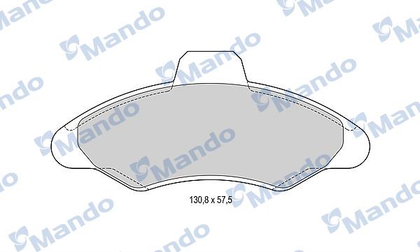 Mando MBF015085 - Гальмівні колодки, дискові гальма autocars.com.ua