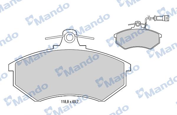 Mando MBF015091 - Гальмівні колодки, дискові гальма autocars.com.ua