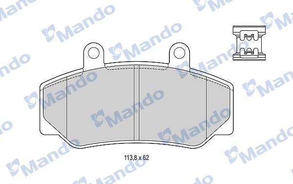 Mando MBF015093 - Гальмівні колодки, дискові гальма autocars.com.ua