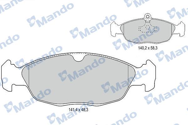 Mando MBF015094 - Гальмівні колодки, дискові гальма autocars.com.ua