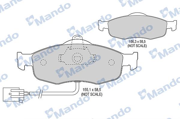 Mando MBF015099 - Гальмівні колодки, дискові гальма autocars.com.ua