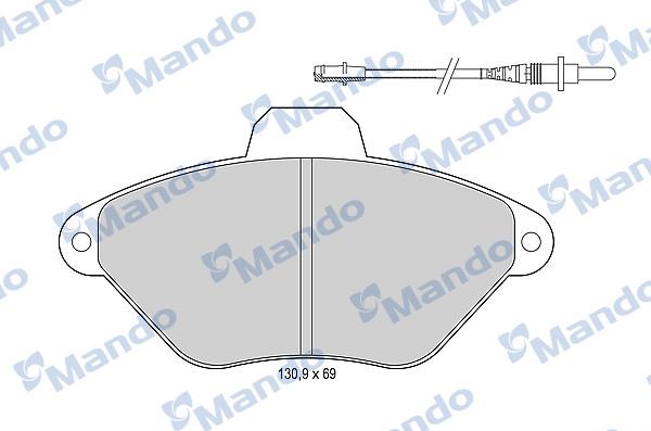 Mando MBF015100 - Гальмівні колодки, дискові гальма autocars.com.ua