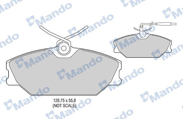 Mando MBF015101 - Гальмівні колодки, дискові гальма autocars.com.ua