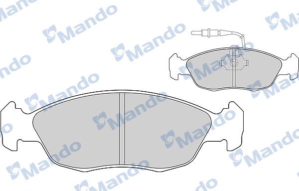 Mando MBF015114 - Гальмівні колодки, дискові гальма autocars.com.ua