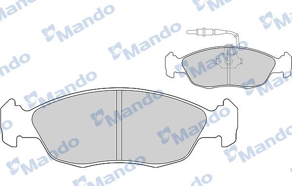 Mando MBF015102 - Гальмівні колодки, дискові гальма autocars.com.ua