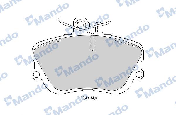 Mando MBF015107 - Тормозные колодки, дисковые, комплект avtokuzovplus.com.ua