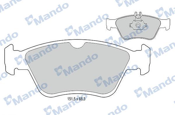 Mando MBF015111 - Тормозные колодки, дисковые, комплект avtokuzovplus.com.ua