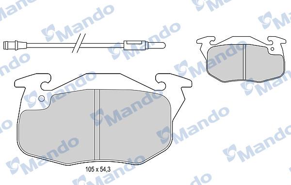 Mando MBF015468 - Гальмівні колодки, дискові гальма autocars.com.ua