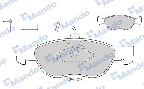Mando MBF015115 - Гальмівні колодки, дискові гальма autocars.com.ua