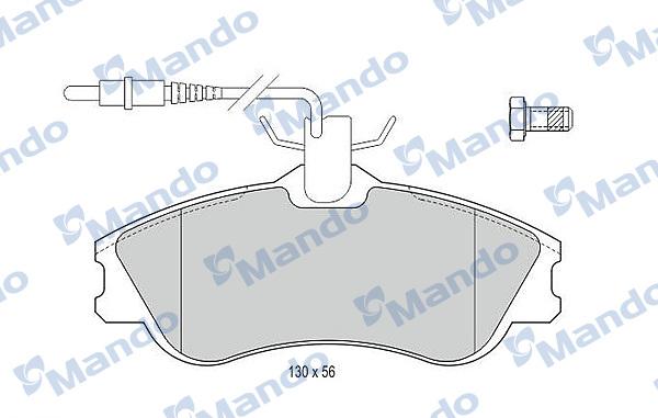 Mando MBF015118 - Тормозные колодки, дисковые, комплект avtokuzovplus.com.ua