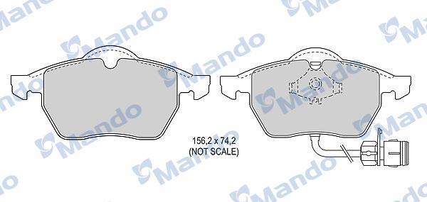 Mando MBF015119 - Гальмівні колодки, дискові гальма autocars.com.ua