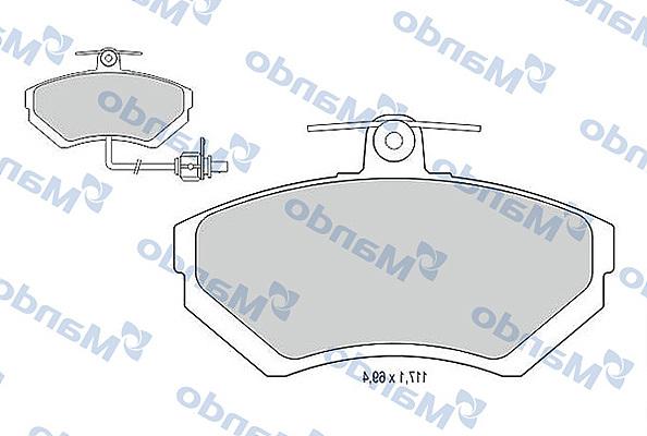 Mando MBF015123 - Тормозные колодки, дисковые, комплект avtokuzovplus.com.ua