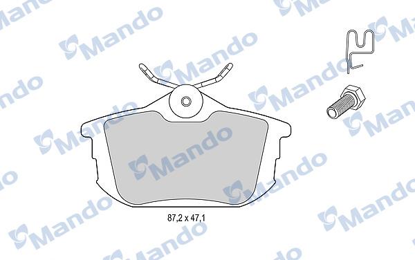 Mando MBF015126 - Гальмівні колодки, дискові гальма autocars.com.ua