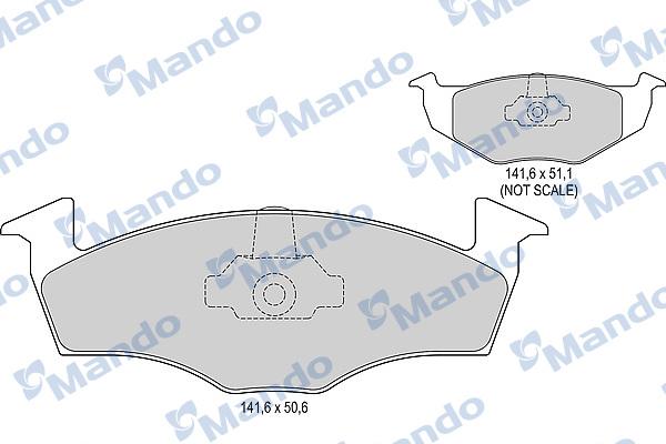 Mando MBF015127 - Гальмівні колодки, дискові гальма autocars.com.ua