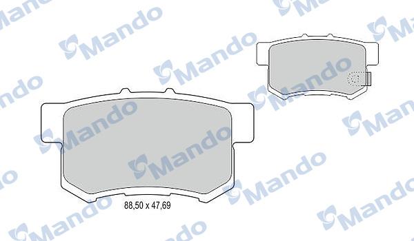 Mando MBF015128 - Тормозные колодки, дисковые, комплект avtokuzovplus.com.ua