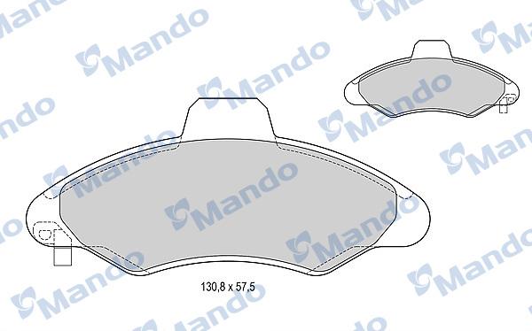 Mando MBF015130 - Тормозные колодки, дисковые, комплект avtokuzovplus.com.ua